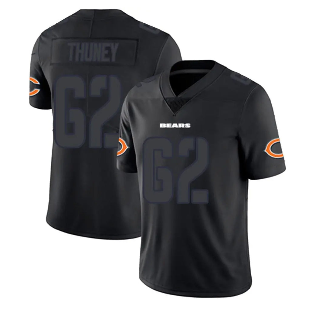C.Bears #62 Joe Thuney Player Black Impact Limited Game Hdoa Stitched Jerseys