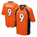 D.Broncos #9 Talanoa Hufanga Player Orange Color Home Game Hdoa Stitched Jerseys