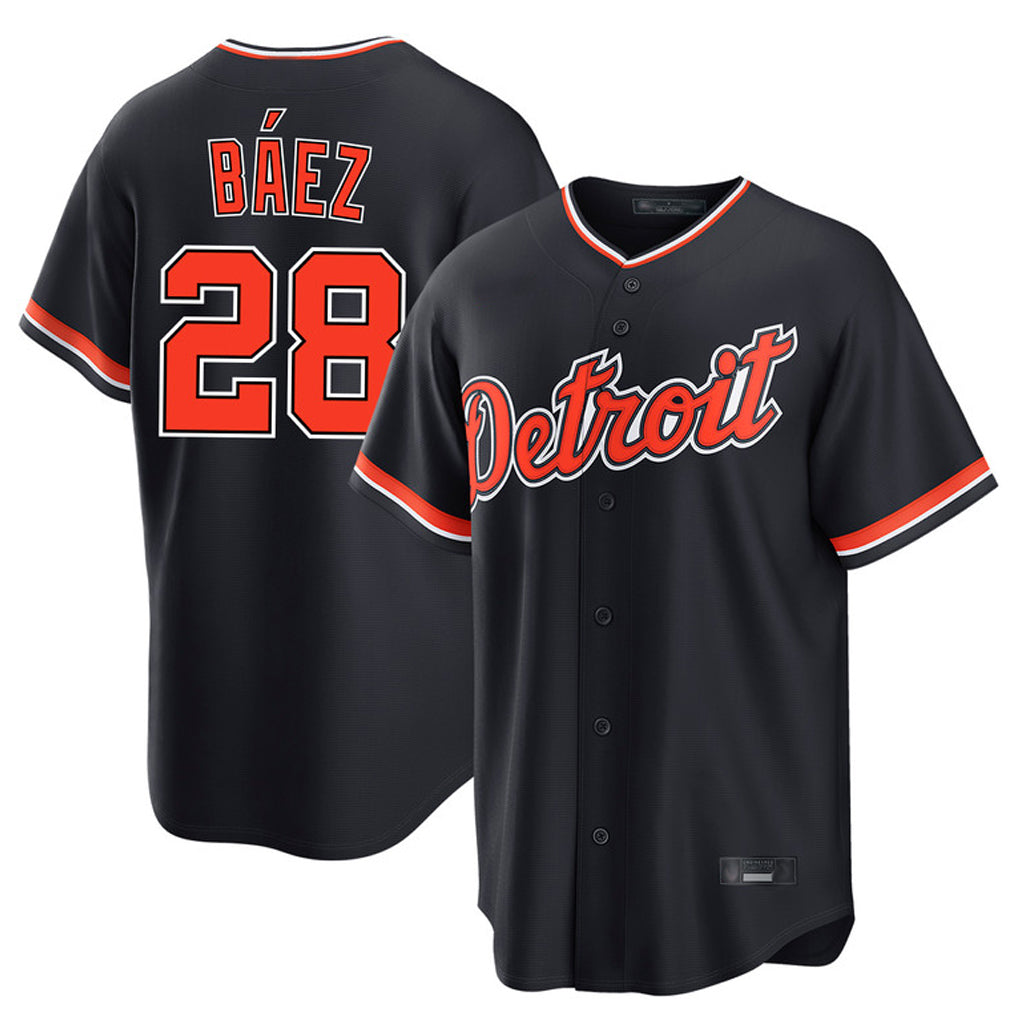 D.Tigers #28 Javier B¨¢ez Player Navy Home Game Hdoa Stitched Jerseys