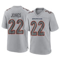 D.Broncos #22 Brandon Jones Player Gray Atmosphere Fashion Limited Game Hdoa Stitched Jerseys