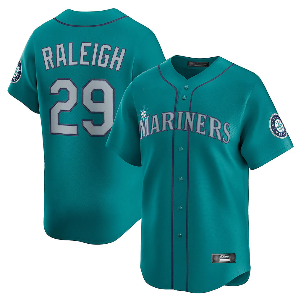 S.Mariners #29 Cal Raleigh Player Teal Home Limited Hdoa Stitched Jerseys