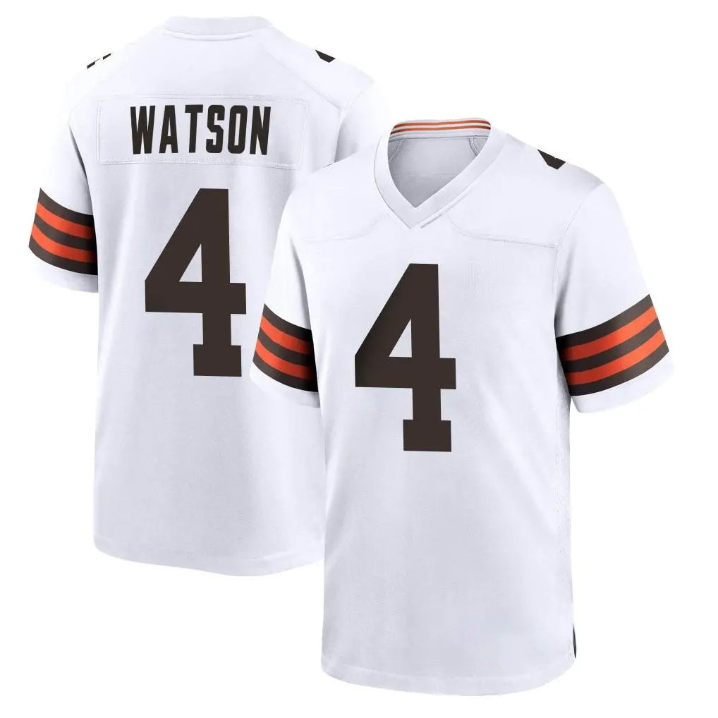 C.Browns #4 Deshaun Watson Player White Home Game Hdoa Stitched Jerseys