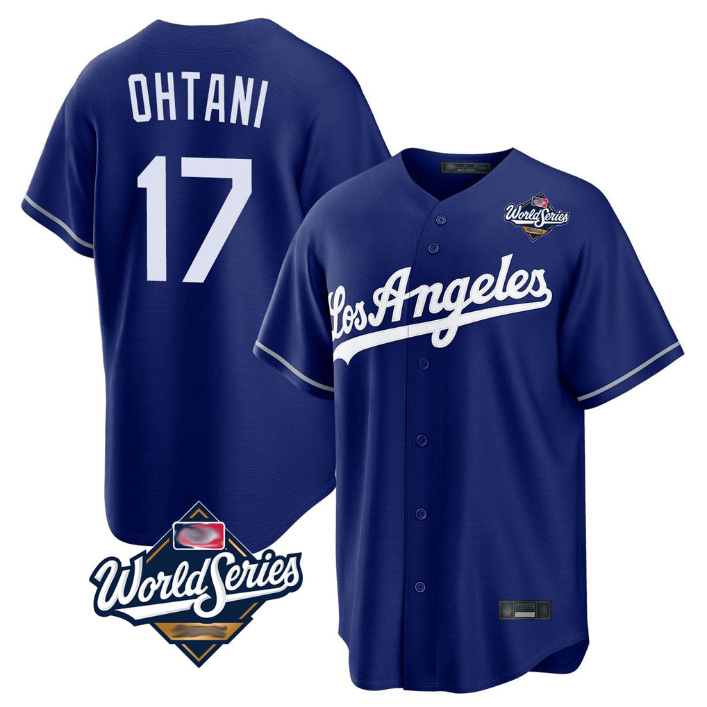 LA.Dodgers #17 Shohei Ohtani Player Royal World Series Game Hdoa Stitched Jerseys