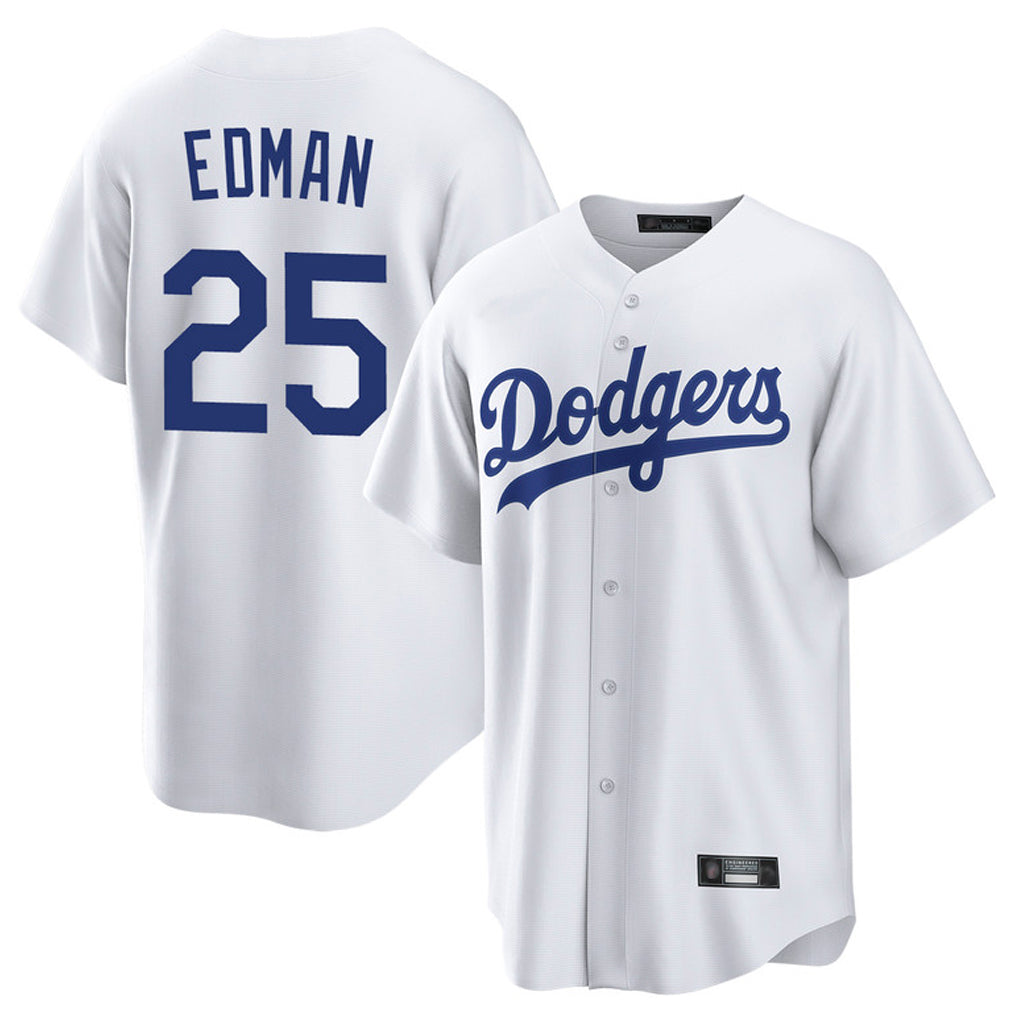 LA.Dodgers #25 Tommy Edman Player White Game Home Hdoa Stitched Jerseys