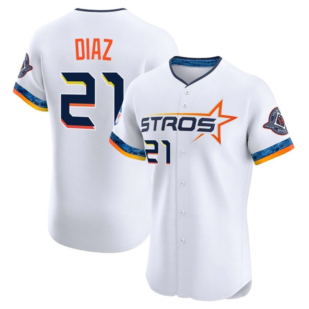 H.Astros #21 Yainer Diaz Player White City Connect Limited Elite Home Hdoa Stitched Jerseys