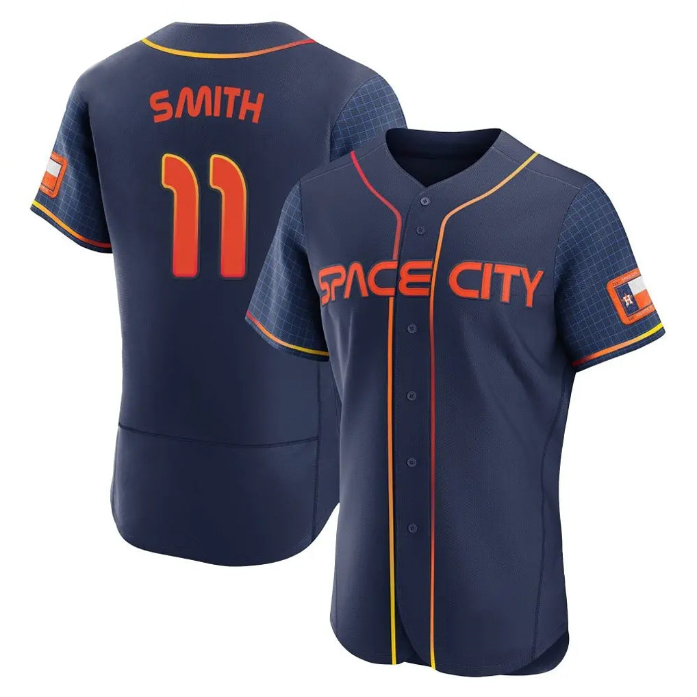 H.Astros #11 Cam Smith Player Navy City Connect Limited Elite Home Hdoa Stitched Jerseys