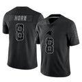 C.Panthers #8 Jaycee Horn Player Black Limited Reflective Game Hdoa Stitched Jerseys