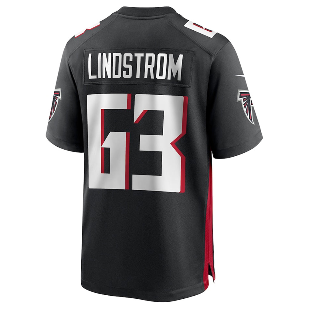 A.Falcons #63 Chris Lindstrom Player Black Home Game Hdoa Stitched Jerseys