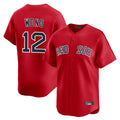 B.Red Sox #12 Connor Wong Player Red Limited Home Game Hdoa Stitched Jerseys