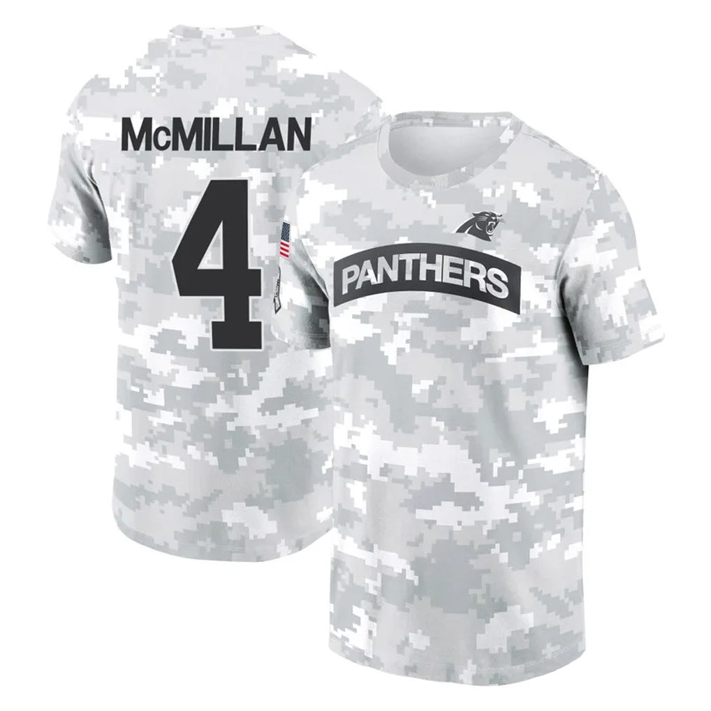 C.Panthers #4 Tetairoa McMillan Player Arctic Camo Salute to Service T-Shirt Hoodies Hdoa Stitched Jerseys