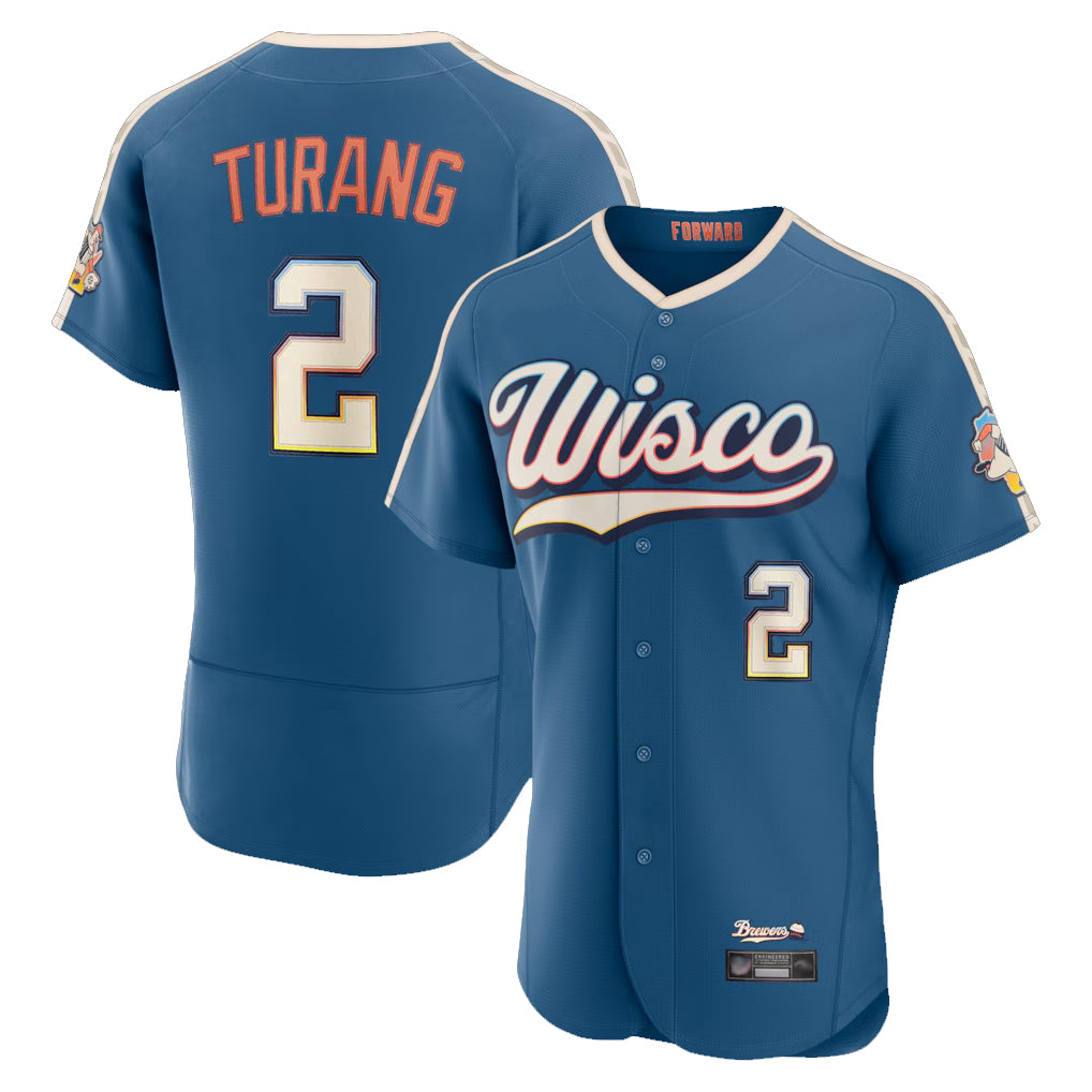M.Brewers #2 Brice Turang Player Blue 2026 City Connect Home Limited Elite Hdoa Stitched Jerseys