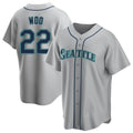 S.Mariners #22 Bryan Woo Player Gray Home Game Hdoa Stitched Jerseys