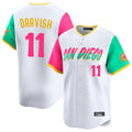 S.Diego Padres #11 Yu Darvish Player White City Connect Home Limited Hdoa Stitched Jerseys