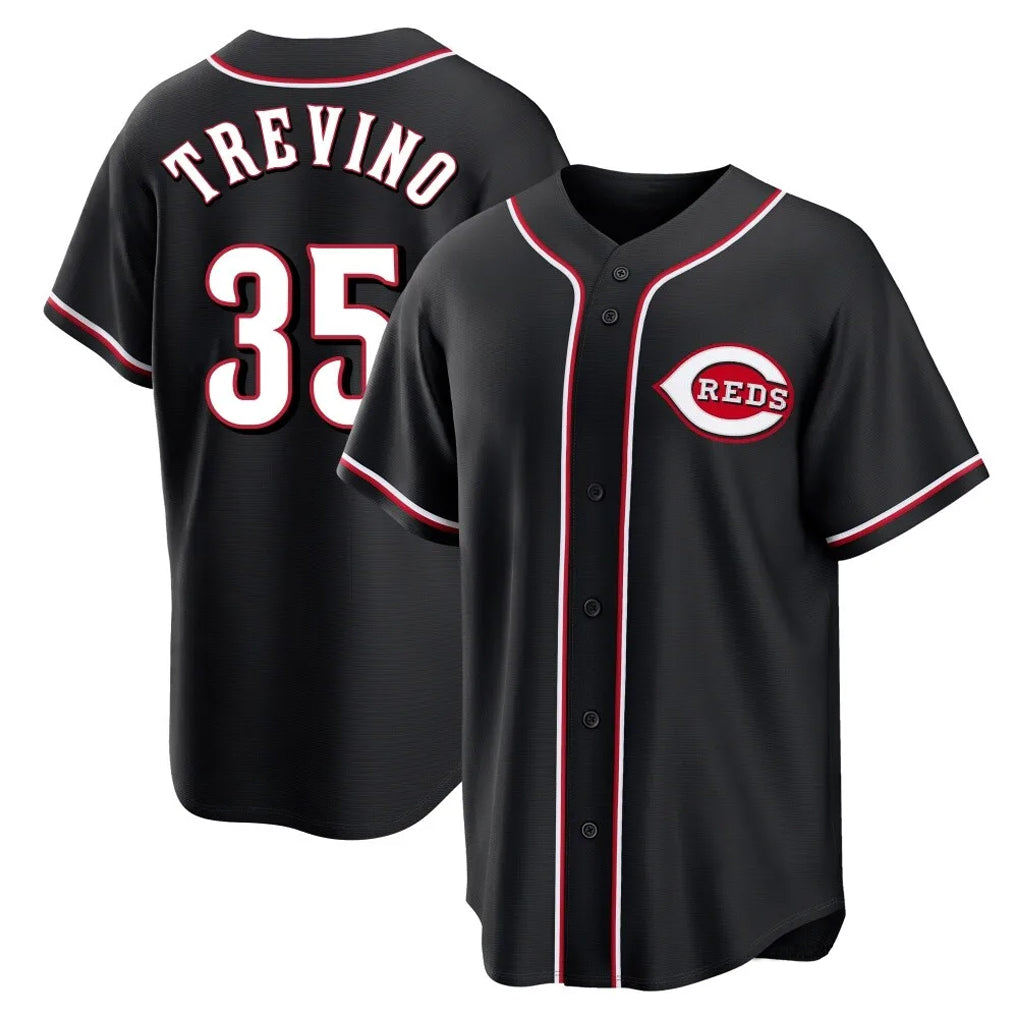 C.Reds #35 Jose Trevino Player Black Fashion Out Home Game Hdoa Stitched Jerseys
