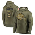 C.Browns #2 Shedeur Sanders Player Olive Salute to Service Pullover Hoodies Home Game Hdoa Stitched Jerseys