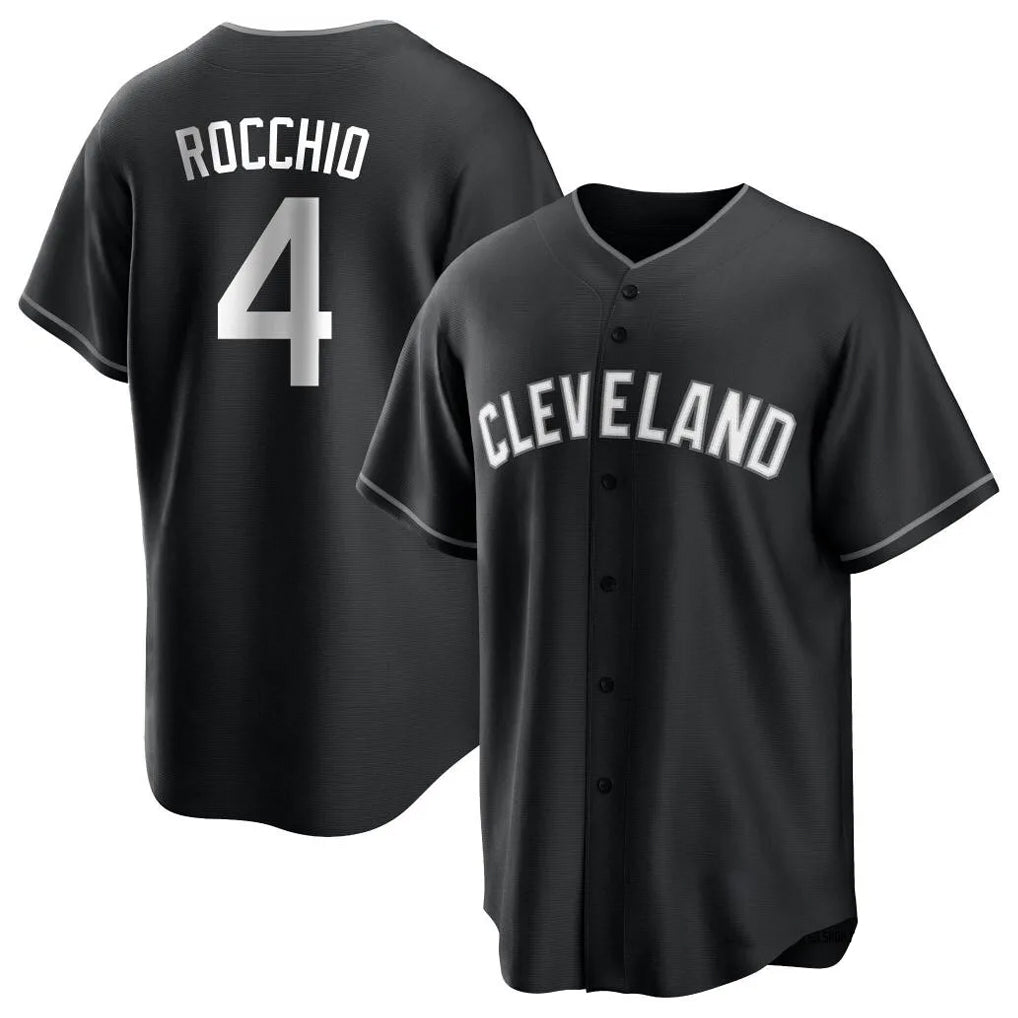 C.Guardians #4 Brayan Rocchio Player Black Home Game Hdoa Stitched Jerseys