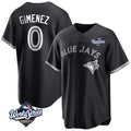 T.Blue Jays #0 Andres Gimenez Player Black 2025 World Series Game Hdoa Stitched Jerseys