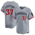 M.Twins #37 Victor Caratini Player Gray Home Limited Hdoa Stitched Jerseys