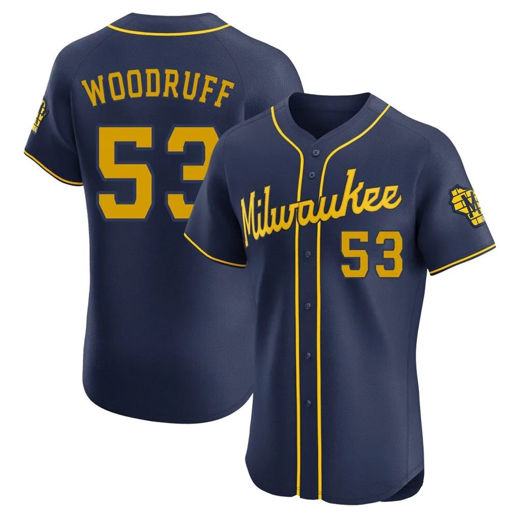 M.Brewers #53 Brandon Woodruff Player Navy Home Limited Elite Hdoa Stitched Jerseys