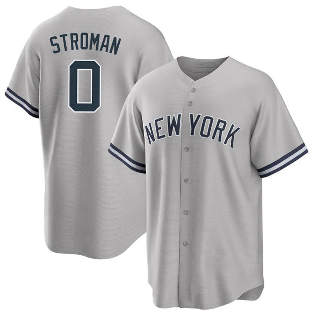 NY.Yankees #0 Marcus Stroman Player Gray Road Game Hdoa Stitched Jerseys