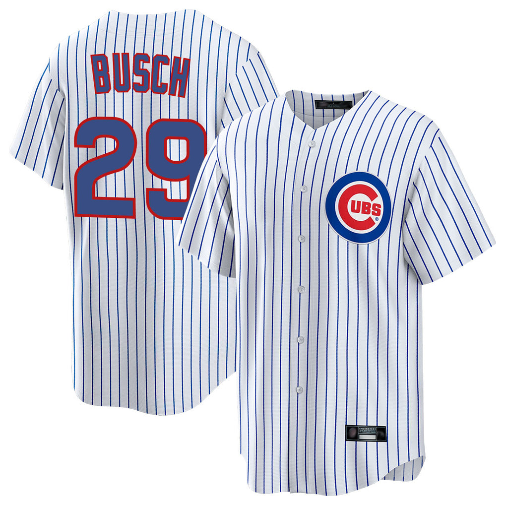 C.Cubs #29 Michael Busch Player White Game Home Hdoa Stitched Jerseys