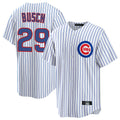 C.Cubs #29 Michael Busch Player White Game Home Hdoa Stitched Jerseys
