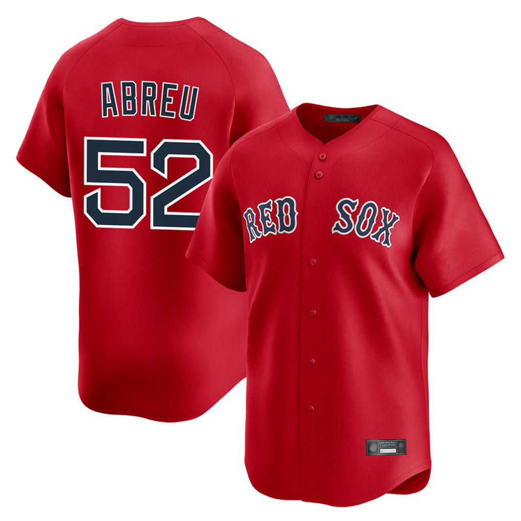 B.Red Sox #52 Wilyer Abreu Player Red Limited Home Game Hdoa Stitched Jerseys