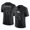D.Broncos #41 Drew Sanders Player Black Reflective Limited Hdoa Stitched Jerseys