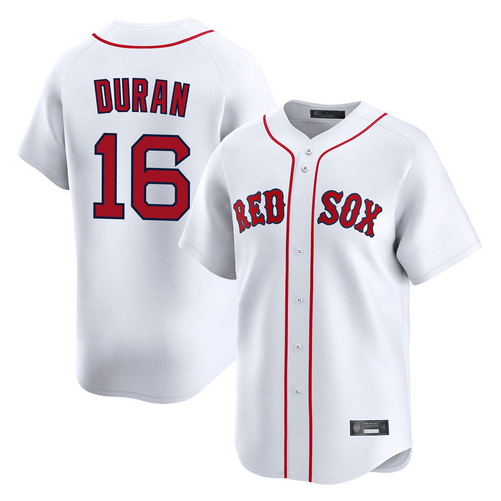 B.Red Sox #16 Jarren Duran Player White Limited Home Game Hdoa Stitched Jerseys