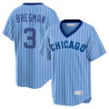 C.Cubs #3 Alex Bregman Player Blue T-shirt Cooperstown Collection Limited Hdoa Stitched Jerseys