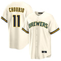 M.Brewers #11 Jackson Chourio Player Cream Home Game Hdoa Stitched Jerseys