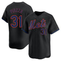 NY.Mets #31 Mike Piazza Player Black Alternate Home Limited Hdoa Stitched Jerseys