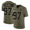 D.Cowboys #97 Kenny Clark Player Olive 2025 Salute to Service Limited Home Game Hdoa Stitched Jerseys
