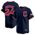 C.Guardians #24 Triston McKenzie Player Navy Limited Home Hdoa Stitched Jerseys