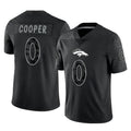 D.Broncos #0 Jonathon Cooper Player Black Reflective Limited Hdoa Stitched Jerseys