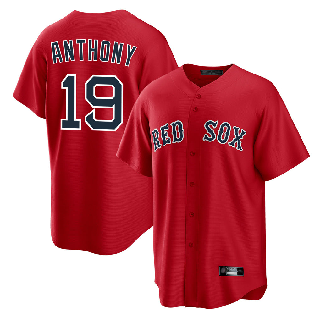 B.Red Sox #19 Roman Anthony Player Red Home Game Hdoa Stitched Jerseys