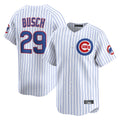 C.Cubs #29 Michael Busch Player White Limited Home Game Hdoa Stitched Jerseys