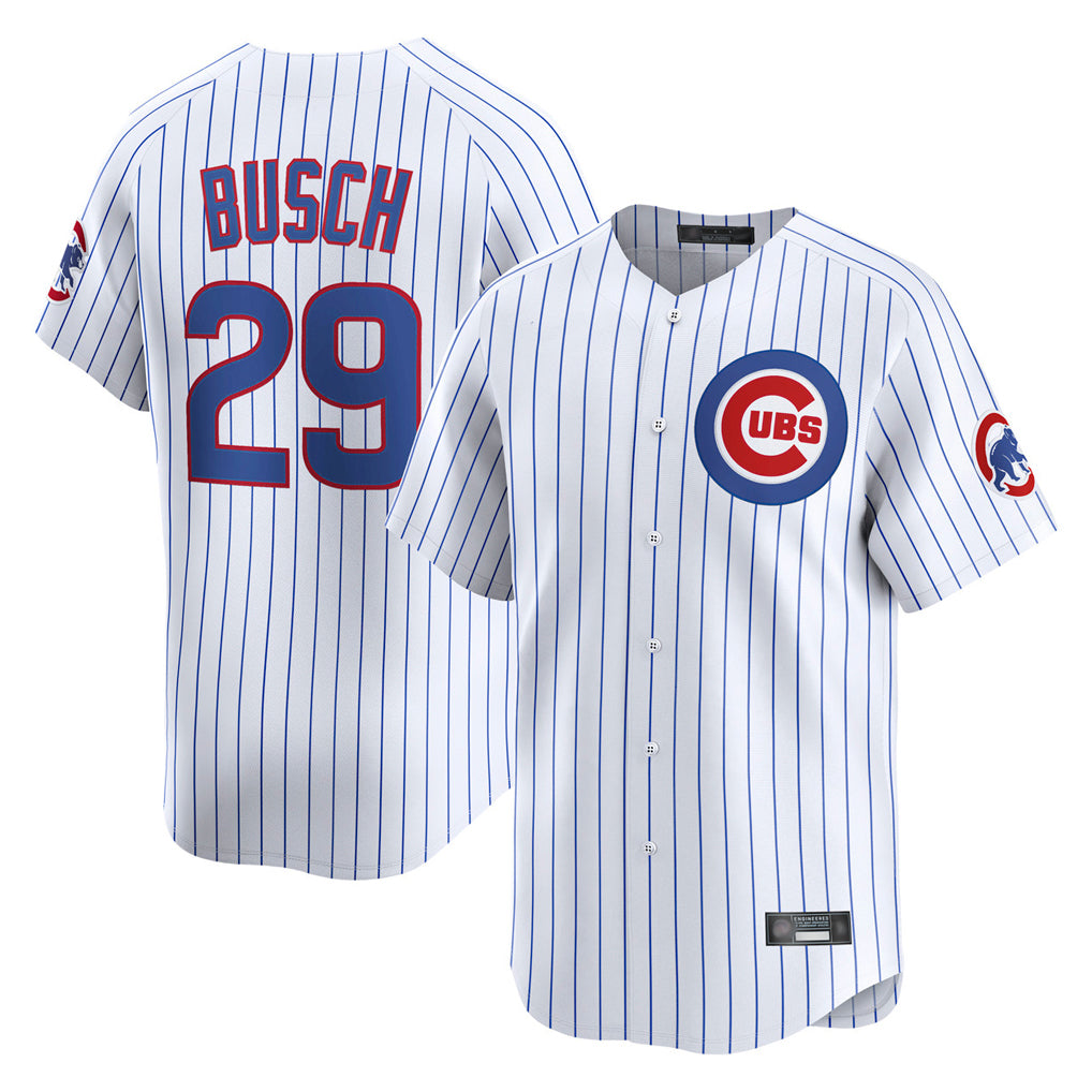 C.Cubs #29 Michael Busch Player White Limited Home Game Hdoa Stitched Jerseys