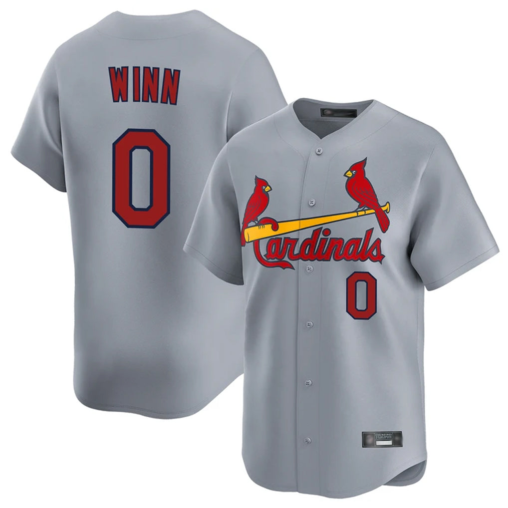 St. Louis Cardinals #0 Masyn Winn Player Gray Home Limited Hdoa Stitched Jerseys