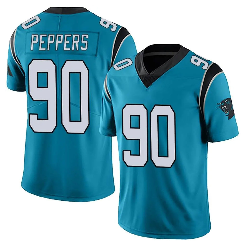 C.Panthers #90 Julius Peppers Player Blue Vapor Untouchable Limited Game Hdoa Stitched Jerseys