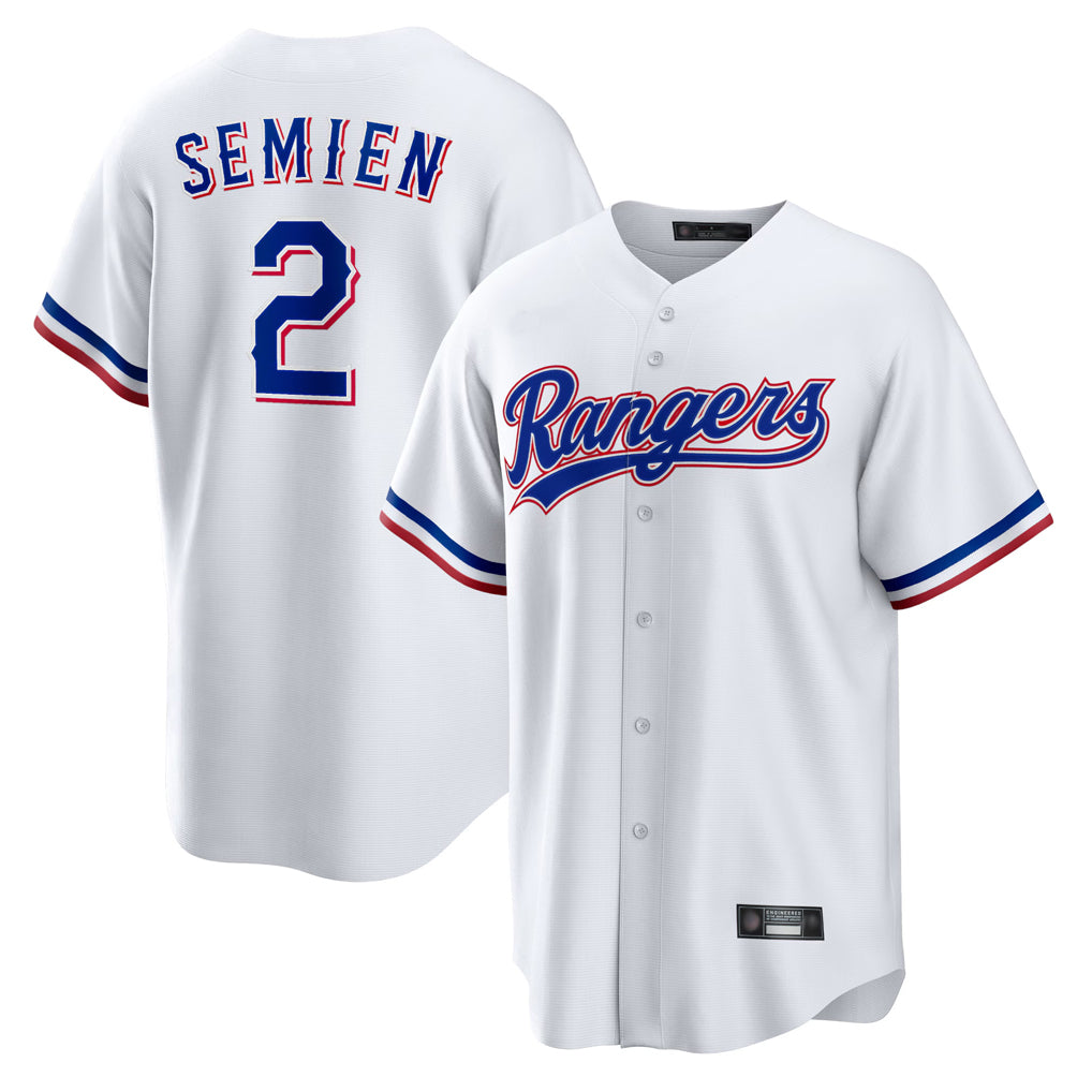 T.Rangers #2 Marcus Semien Player White Replica Game Hdoa Stitched Jerseys