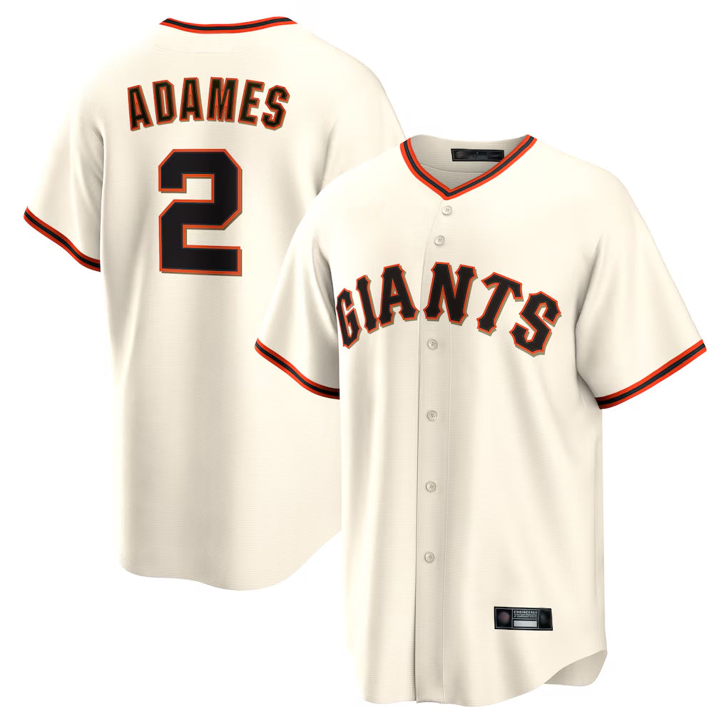 SF.Giants #2 Willy Adames Player Cream Home Game Hdoa Stitched Jerseys