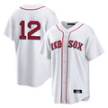 B.Red Sox #12 Connor Wong Player White Home Game Hdoa Stitched Jerseys