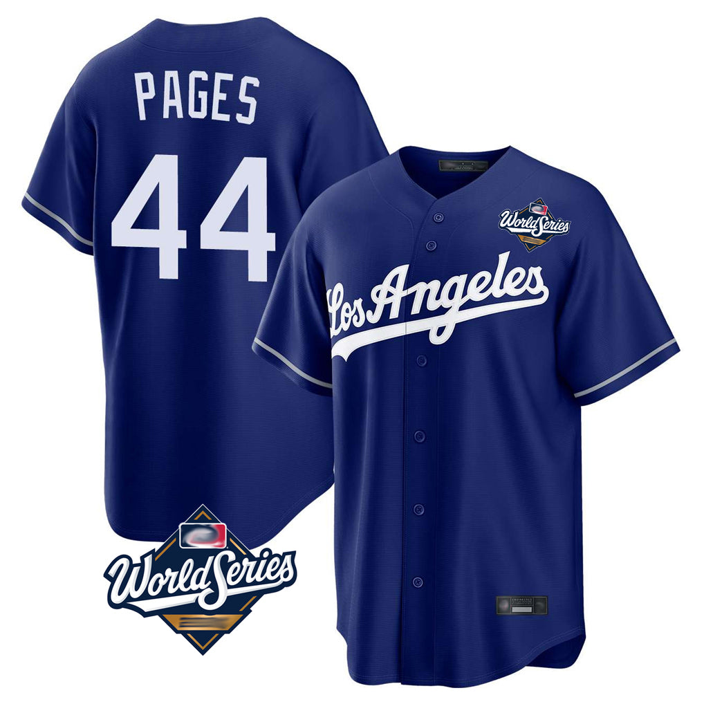 LA.Dodgers #44 Andy Pages Player Royal World Series Game Hdoa Stitched Jerseys