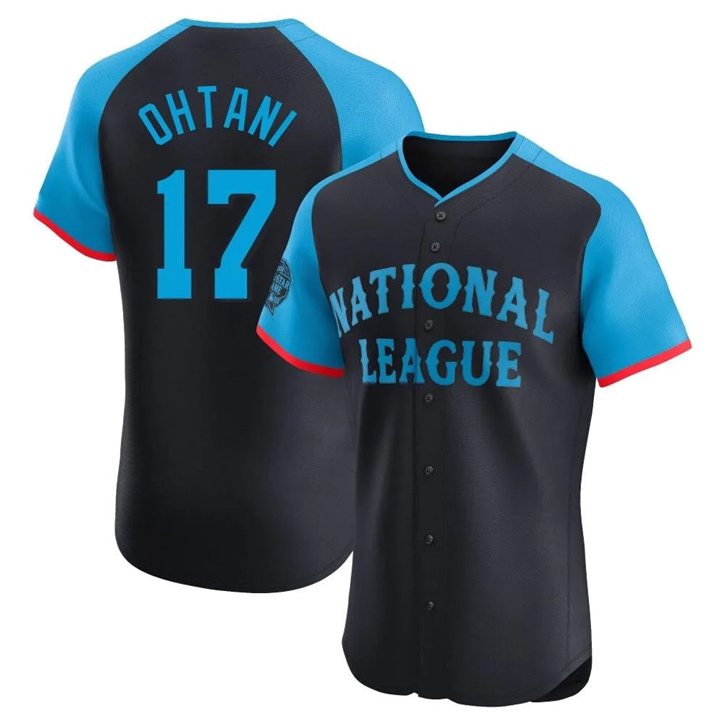 LA.Dodgers #17 Shohei Ohtani Player Black National League All-Star Limited Elite Home Hdoa Stitched Jerseys