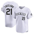 C.Rockies #21 Kyle Freeland Player White Limited Home Hdoa Stitched Jerseys
