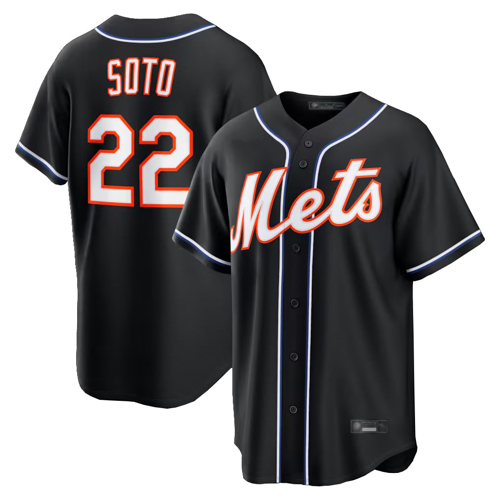 NY.Mets #22 Juan Soto Player Black Fashion Out Game Hdoa Stitched Jerseys