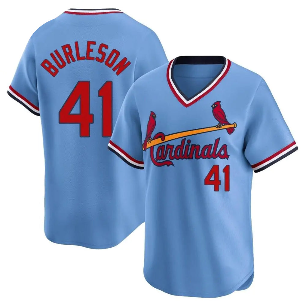 St. Louis Cardinals #41 Alec Burleson Player Light Blue City Connect Home T-shirt Hdoa Stitched Jerseys