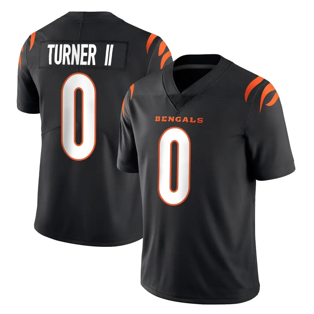C.Bengals #0 DJ Turner II Player Black Vapor Untouchable Limited Home Game Hdoa Stitched Jerseys