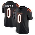 C.Bengals #0 DJ Turner II Player Black Vapor Untouchable Limited Home Game Hdoa Stitched Jerseys